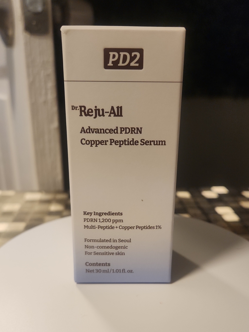 PD2 Advanced PDRN Copper Peptide Serum — White & Light Blue New